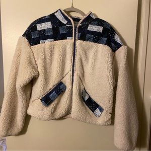 Urban Outfitters Sherpa/ patchwork jacket